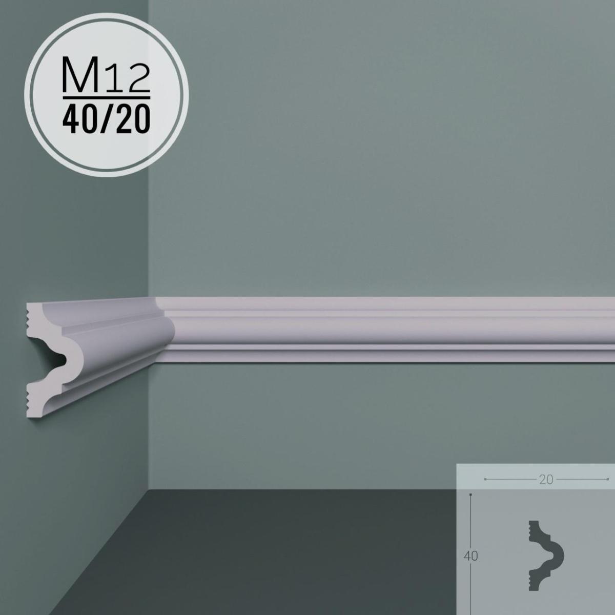 Молдинг XPS POLYMER M 12  40/20 (40шт)