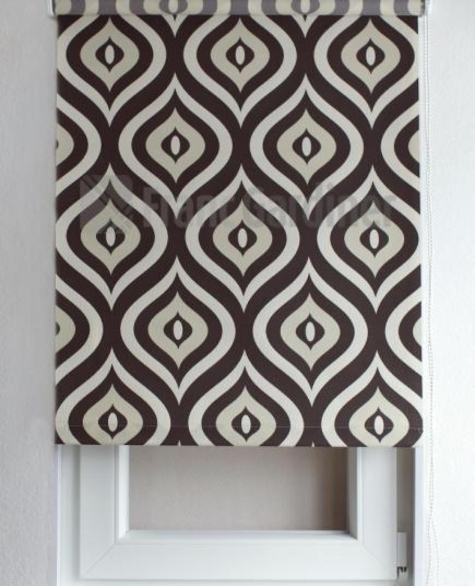 Штора рулонная Geometry 60*190см капля черная(6шт)