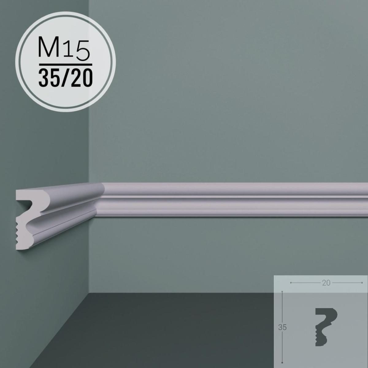 Молдинг XPS POLYMER M 15 35/20  (40шт)