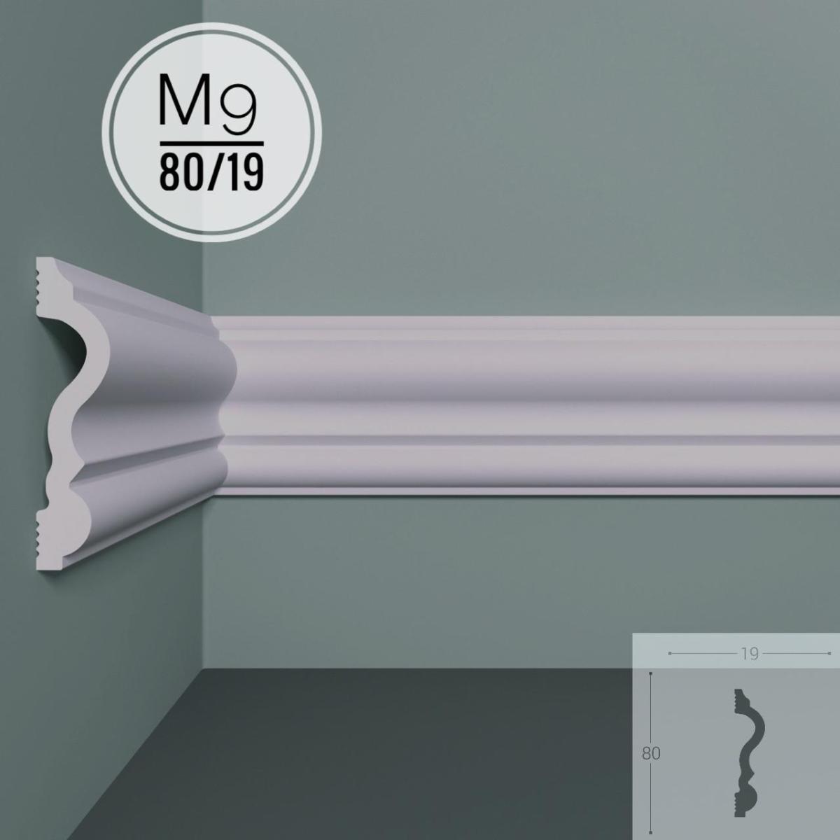 Молдинг XPS POLYMER M 9 80/19  (16шт)