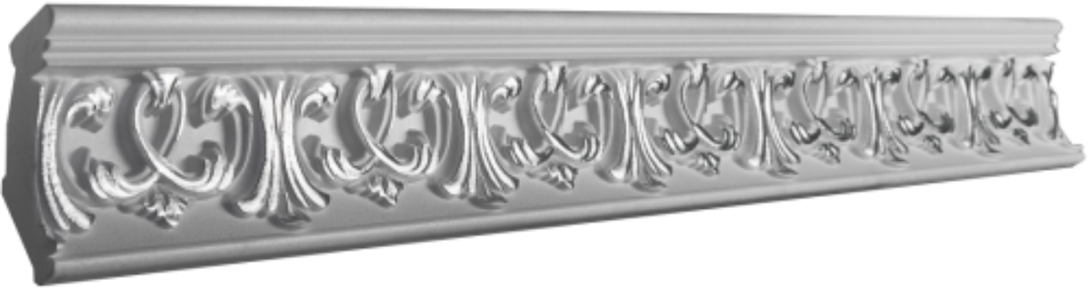 Плинтус потолочный GP-28 Silver  (24шт)