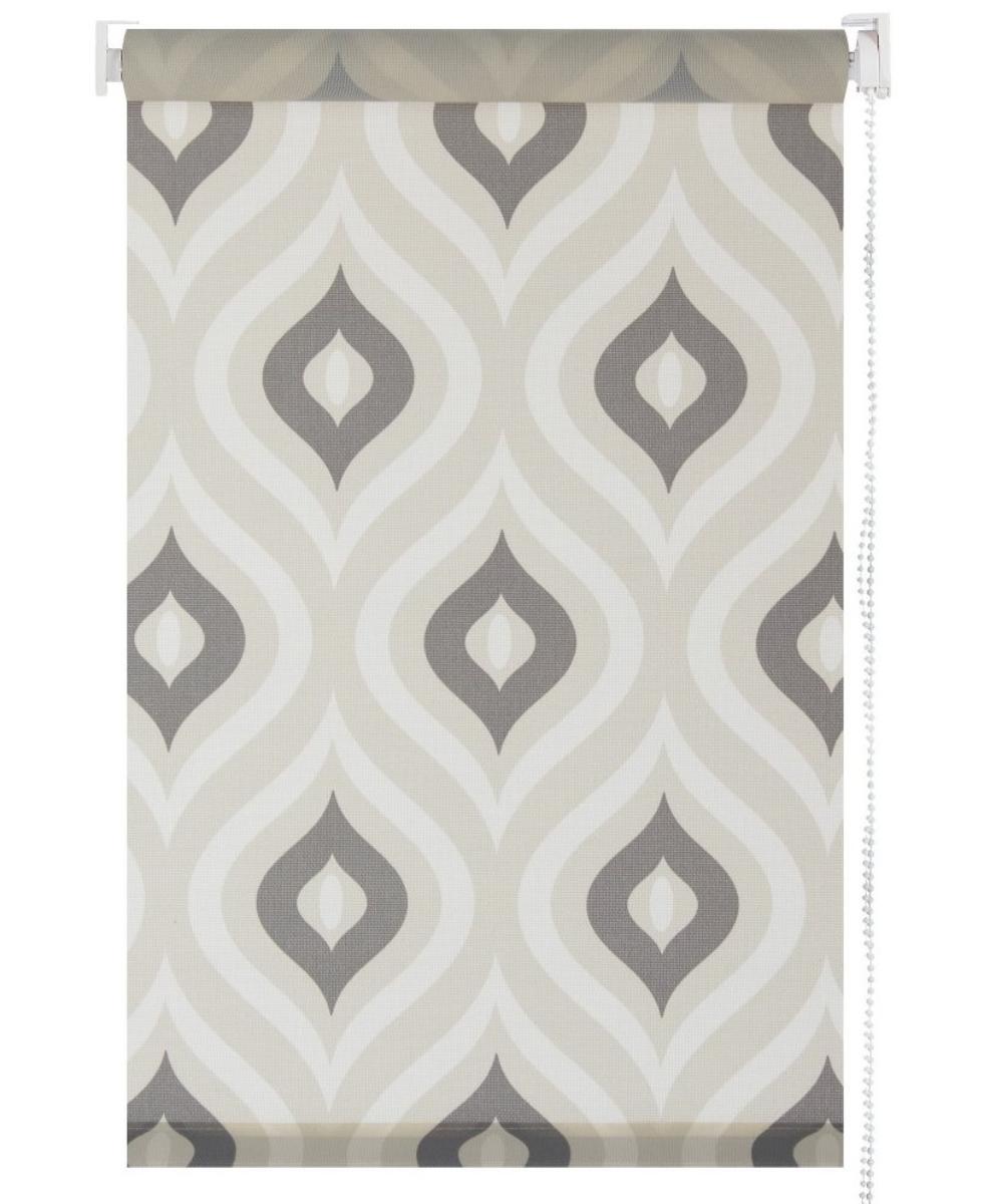 Штора рулонная Geometry 60*190см капля серая(6шт)