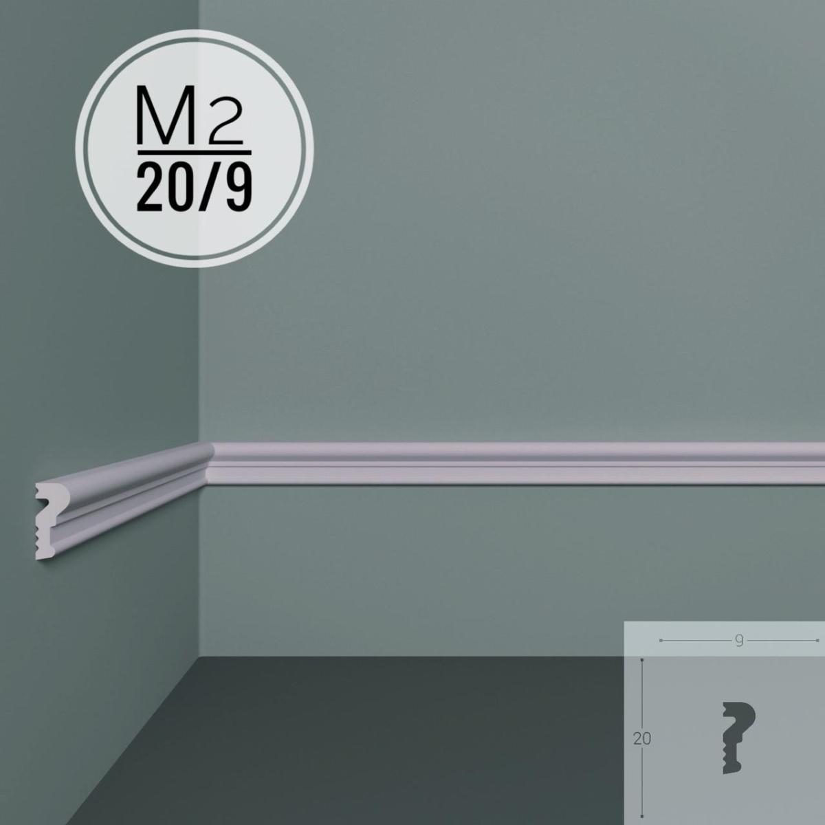 Молдинг XPS POLYMER M 2  20/9 (75шт)