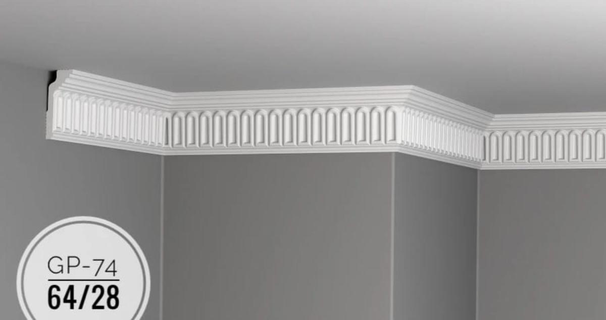 Плинтус потолочный GP-74  (54шт)