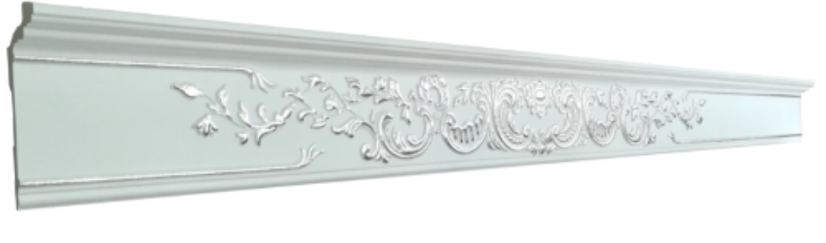 Плинтус потолочный GP- 115 Silver(16шт)